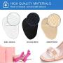 3 Pairs Metatarsal Pads for Women, Professional Reusable Silicone Ball of Foot Cushions, All Day Pain Relief and Comfort, One Size Fits Shoe Inserts, by Mildsun.