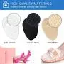 3 Pairs Metatarsal Pads for Women, Professional Reusable Silicone Ball of Foot Cushions, All Day Pain Relief and Comfort, One Size Fits Shoe Inserts, by Mildsun.