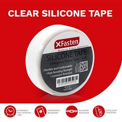 XFasten Silicone Self Fusing Tape 1-Inch x 36-Foot (Clear)