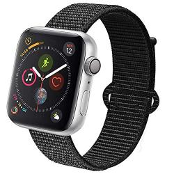 CREATESTAR Sport Loop Band Compatible with Apple Watch 38mm 42mm 40mm 44mm, Soft Lightweight Breathable Nylon Replacement Band Compatible for iWatch Series 5/4/3/2/1