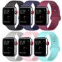 ATUP Compatible with Apple Watch Band 38mm 40mm 42mm 44mm Women Men, Soft Silicone Band Compatible with for iWatch Series 4, 3, 2, 1