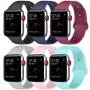 ATUP Compatible with Apple Watch Band 38mm 40mm 42mm 44mm Women Men, Soft Silicone Band Compatible with for iWatch Series 4, 3, 2, 1