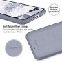 SURPHY Silicone Case Compatible with iPhone 11 Pro Case 5.8 inch, Liquid Silicone Full Body Thickening Design Phone Case (with Microfiber Lining) for iPhone 11 Pro 5.8 2019, Lavender Gray