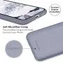 SURPHY Silicone Case Compatible with iPhone 11 Pro Case 5.8 inch, Liquid Silicone Full Body Thickening Design Phone Case (with Microfiber Lining) for iPhone 11 Pro 5.8 2019, Lavender Gray