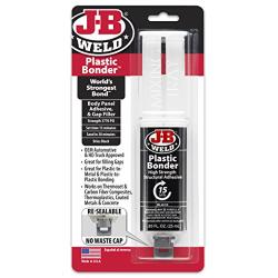 J-B Weld 50139 Plastic Bonder Body Panel Adhesive and Gap Filler Syringe - Black - 25 ml