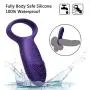 Silicone Vibrating Cock Ring Rechargeable 10-Speed Penis Ring Vibrator Sex Toy for Male or Couples