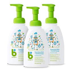 Babyganics Foaming Dish Soap, Pump Bottle, Fragrance Free, 16oz, 3 Pack, Packaging May Vary