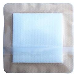 Silicone Foam Dressing with Border (Adhesive) Waterproof 6" X 6" (15 cm X 15 cm) (Central Ultra Absorbent-Foam Pad is 4" X 4") 5 Per Box (1); Wound Dressing by Areza Medical