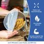 Silicone Stretch Lids (Variety Pack) - By Modfamily - SQUARE Silicone Lids - 2 Square Lids & 3 Round Lids - Stretch N’ Seal, Food Saver, Reusable, Durable, and Expandable Lids