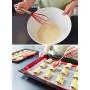 Premium Quality Silicone Kitchen Utensil Set, Heat Resistant, Hygienic, Non Stick, Durable Baking Gift Utensils, 5 pack, Slotted Turner, Tongs, Spatula, Whisk and Basting Brush (Red)
