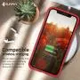 SURPHY Silicone Case for iPhone X iPhone Xs Case, Thicken Liquid Silicone Shockproof Protective Case Cover (Full Body Thick Case with Microfiber Lining) Compatible with iPhone X XS 5.8, Red