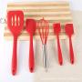 Hjyi Silicone Kitchen Utensils Baking tool Set 5 pieces silicone Kitchenware silicone scraper cake tool