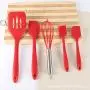 Hjyi Silicone Kitchen Utensils Baking tool Set 5 pieces silicone Kitchenware silicone scraper cake tool