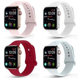 NUKELOLO Sport Band Compatible with Apple Watch 38MM 40MM 42MM 44MM,Soft Silicone Replacement Strap Compatible for Apple Watch Series 5/4/3/2/1
