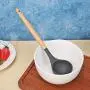 graroiC Wood Handle Silicone Kitchenware Spatula Non-stick Cooking Utensils (Spoon)