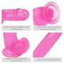 Realistic Dildo Penis with Strong Suction Cup for Hands-Free Play DIORANGE Sex Toy for Women Vaginal G-spot and Anal Play 8 inch Odorless Flexible (Pink)