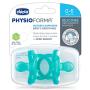 Chicco PhysioForma 100% Soft Silicone One Piece Pacifier for Babies 0-6 Months, Teal, Orthodontic Nipple, BPA-Free, 2-Count in Sterilizing Case