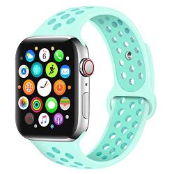 Bravely klimbing Compatible with Apple Watch Band 44mm 42mm 40mm 38mm, Soft Silicone iWatch Bands Replacement Sport Bands for iWatch Series 5 4 3 2 1 for Men and Women S/M M/L