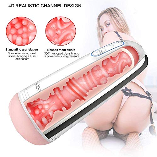 LIYUNF Men Deep Throat, V?brating Orál Cup, 100% Safe Silicone for Man Self Pleasure for Men Enhancement Exercise Sucking Endless Pleasure, Adullt Toys for Men L