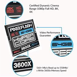 64GB PixelFlash HyperCore CFast 2.0 Memory Card 3600X up to 560MB/s SATA3 C Fast for Phase One, Leica, Canon, Hasselblad, Blackmagic Ursa and More