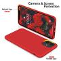 SURPHY Silicone Case Compatible with iPhone 11 Case 6.1 inch, Liquid Silicone Full Body Thickening Design Phone Case (with Microfiber Lining) for iPhone 11 6.1 2019, Red