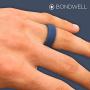 BONDWELL Silicone Wedding Ring for Men Save Your Finger & A Marriage Safe, Durable Rubber Wedding Band for Active Athletes, Military, Crossfit, Weight Lifting, Workout