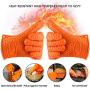 Oven Mitts/BBQ Gloves 10.6 inch Best Indoor & Outdoor Cooking Heat Resistant Silicone Gloves