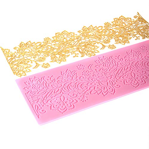 ETbotu Silicone Fondant Tool Flower Pattern Lace Mold Silicone Sugar Lace Pad Cake Brim Decoration Mold Kitchenware DIY Tool