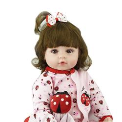 Pinky 22inch 55cm Reborn Baby Girl Dolls Realistic Looking Newborn Baby Doll Toddler Soft Silicone Babies Lifelike Reborn Doll Toy Cute Birthday and Xmas Gift