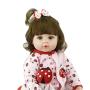 Pinky 22inch 55cm Reborn Baby Girl Dolls Realistic Looking Newborn Baby Doll Toddler Soft Silicone Babies Lifelike Reborn Doll Toy Cute Birthday and Xmas Gift