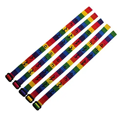 Yleena 25 (2 Dozen Plus 1) Rainbow Print WWJD Bracelets - What Would Jesus Do Woven Wristbands Per Pack - Religious Christian WWJD Bracelet for fundraisers Perfect for Men Women Boys and Girls