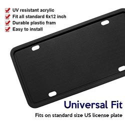 Manelord License Plate Frame - Silicone Version License Plate Frame with Anti-Impact, Waterproof, Shockproof for Automotive License Plate