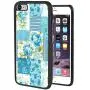 iPhone 7 8 Case, Blue Flower Shock-Absorption TPU Rubber Bumper iPhone 7 8 Case, Ultra Thin Slim Protective Cover for iPhone 7 8-Black