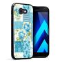 Samsung Galaxy J7 2017 Case, Blue Flower Shock-Absorption TPU Rubber Bumper Samsung Galaxy J7 2017 Case, Ultra Thin Slim Protective Cover for Samsung Galaxy J7 2017-Black