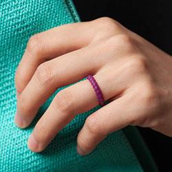 ThunderFit Womens Thin Swivel Rings, 10 Rings / 8 Rings / 4 Rings / 1 Ring - Stackable Silicone Wedding Rings - 2.5mm Wide - 2mm Thick