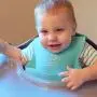 Silicone Baby Bibs Easily Wipe Clean - Comfortable Soft Waterproof Bib Keeps Stains Off, Set of 2 Colors (Orange/Gray)