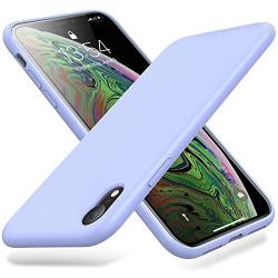 Guarm iPhone XR Case Liquid Silicone Gel Cases with Soft Microfiber Lining Slim Shell Protective Case Cover for Apple iPhone XR (Lgiht Purple)