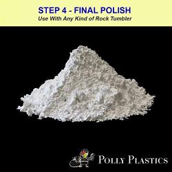 Polly Plastics Rock Tumbler Media Grit Refill, 1 lb Final Polish 1200 Fine Aluminum Oxide, Stage 4 for Tumbling Stones (2 Pack)