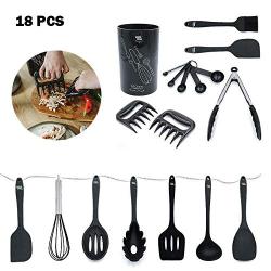 18 Pcs Modern Kitchen Silicone Utensil Holder Set Cooking kitchenware Heat Resistant