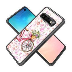 Samsung Galaxy S10 Case,Flexible Soft TPU Cover Shell,Slim Silicone Black Rubber Non-Slip Durable Design Protective Phone Case for Samsung Galaxy S10 -Bicycle
