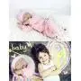 NPK Lifelike Reborn Baby Dolls Girl Soft Silicone 22 inchs 55 cm Realistic Handmade Weighted Body Pink Rabits Outfit Eyes Closed Sleeping