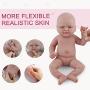 Vollence 14 Inch Realistic Real Baby Doll,PVC Free,Full Body Silicone Baby Dolls,More Like Real Kids,Handmade Lifelike Soft Alive Baby Doll with Clothes - Girl