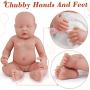 Vollence 18 Inch Eye Closed Full Silicone Baby Doll That Look Real,Not Vinyl Material Dolls,Sleeping Lifelike Baby Dolls,Realistic Newborn Real Baby Doll,Soft Handmade Silicone Alive Baby Doll - Girl