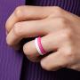 ThunderFit Womens Thin Swivel Rings, 10 Rings / 8 Rings / 4 Rings / 1 Ring - Stackable Silicone Wedding Rings - 2.5mm Wide - 2mm Thick