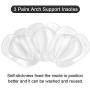 Dr. Foots Arch Support Shoe Insoles for Flat Feet, Gel Arch Inserts for Plantar Fasciitis, Adhesive Arch Pad for Relieve Pressure and Feet Pain- 3 Pairs ( Clear)