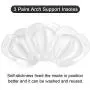 Dr. Foots Arch Support Shoe Insoles for Flat Feet, Gel Arch Inserts for Plantar Fasciitis, Adhesive Arch Pad for Relieve Pressure and Feet Pain- 3 Pairs ( Clear)