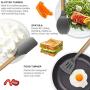 10PCS/Set Non-Stick Silicone Elm Handle Kitchenware Cookware Set Silicone Handle