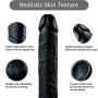 11 inch Silicone Soft Reǎl?stǐc Black Color ?ildǒ Women Massager Comfortable Līfelikě Private Toy Relax with Suction Cup (Color : Black)