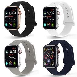 NUKELOLO Sport Band Compatible with Apple Watch 38MM 40MM 42MM 44MM,Soft Silicone Replacement Strap Compatible for Apple Watch Series 5/4/3/2/1