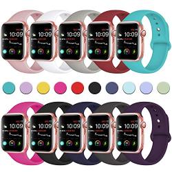 DaQin Band Compatible with Apple Watch 38mm 40mm 42mm 44mm for Women and Men, Sport Replacement Wristbands for iWatch Series 5 Series 4 Series 3/2/1, S/M, M/L